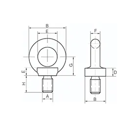 Collared Eyebolts to BS 4278 Part 1 1984 Tested and Certified